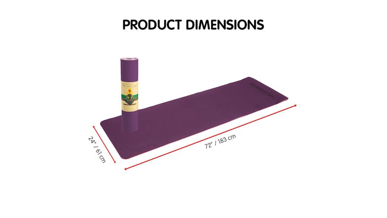 Powertrain 8mm Eco-Friendly TPE Yoga Exercise Mat - Dark Purple