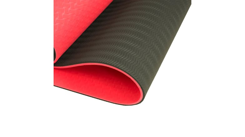 Powertrain 8mm Eco-Friendly TPE Yoga Exercise Mat - Red