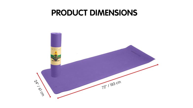 Powertrain 6mm Eco-Friendly TPE Yoga Exercise Mat - Lilac