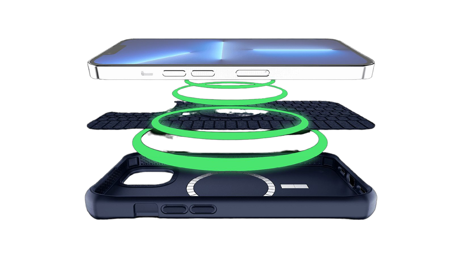 ITSKINS Mag Ballistic Case for iPhone 14 Plus - Navy