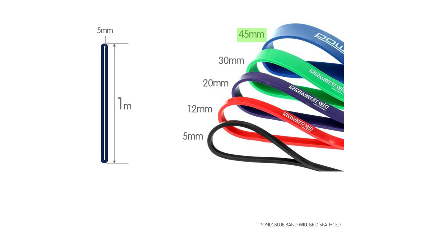 Powertrain Exercise Resistance Band - Blue