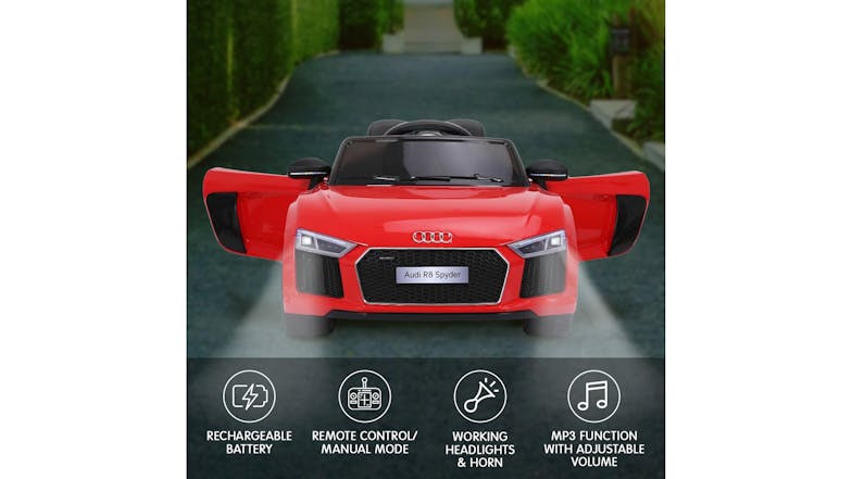 Audi R8 Spyder Electric Ride On Car - Red