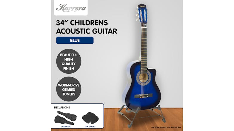 Karrera 34" Childrens Acoustic Guitar - Blue