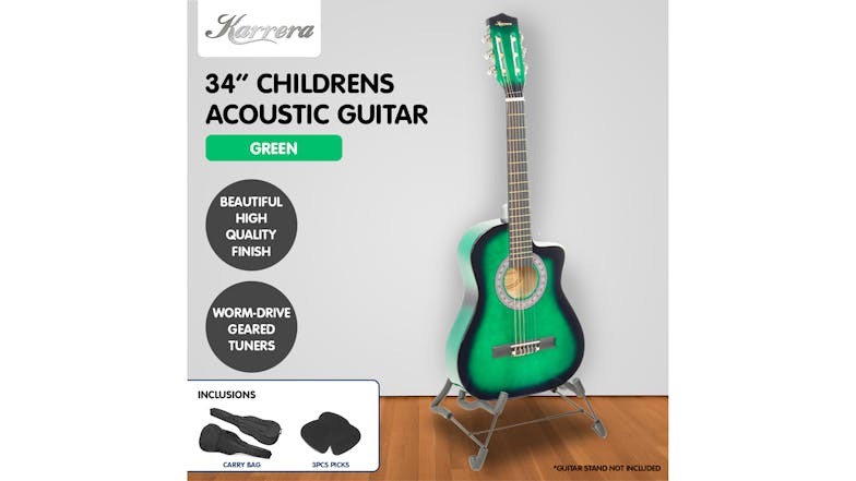 Karrera 34" Childrens Acoustic Guitar - Green