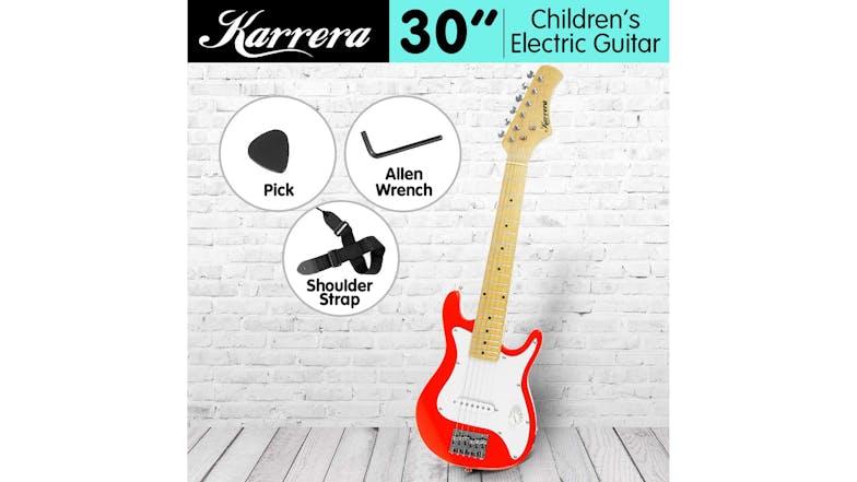 Karrera 30" Childrens Electric Guitar - Red