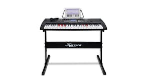 Karrera 61 Keys LED Electronic Keyboard with Stand - Black