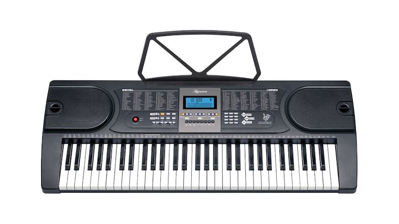 Karrera 61 Keys LED Electronic Keyboard with Stand - Black