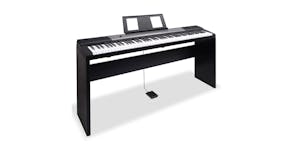 Karrera 88 Keys Electronic Keyboard with Stand - Black