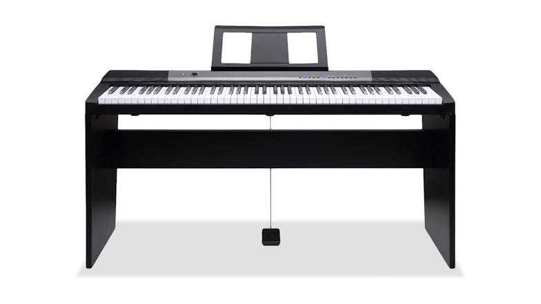 Karrera 88 Keys Electronic Keyboard with Stand - Black