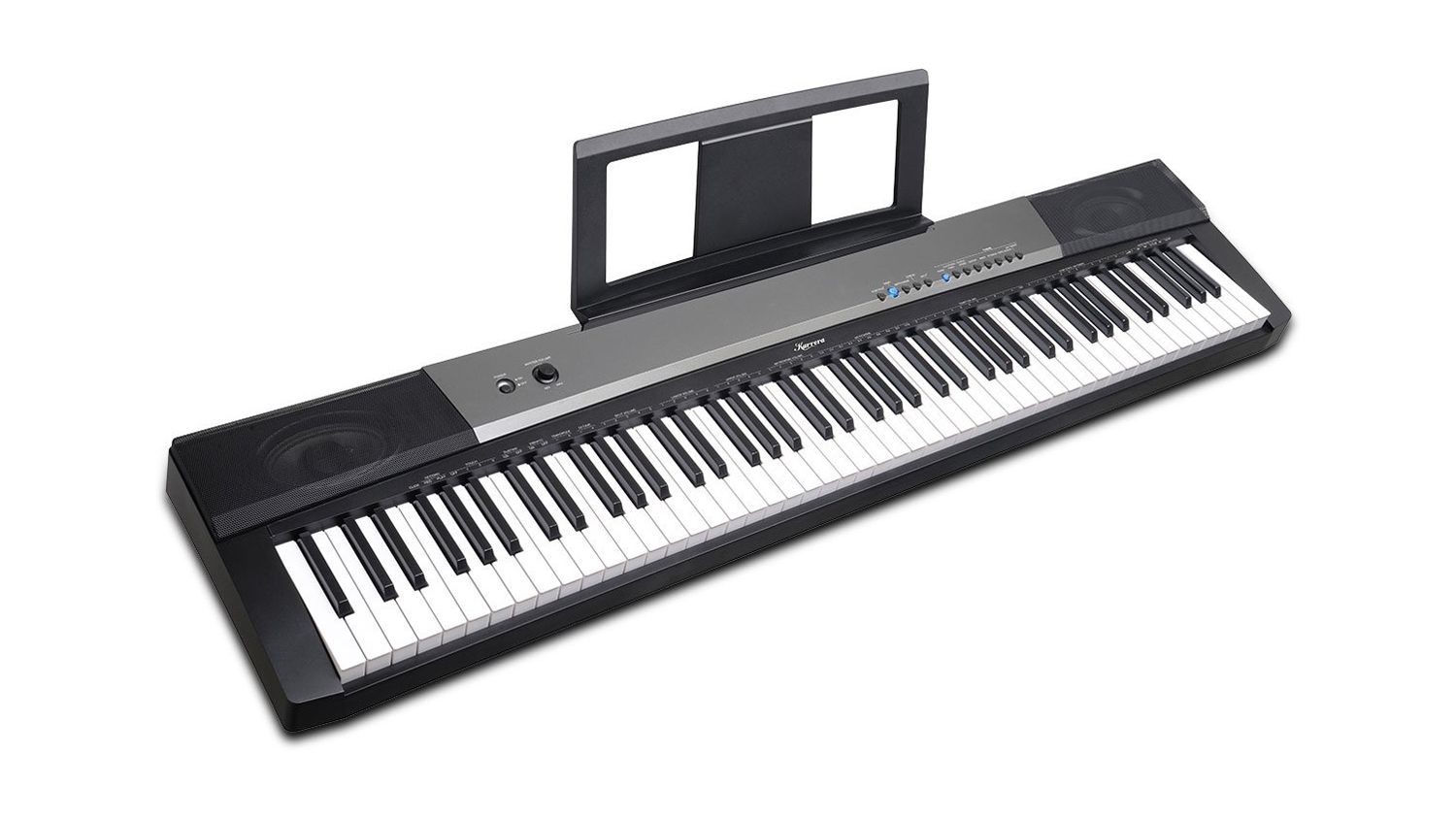 Karrera 88 Keys Electronic Keyboard with Stand Black Harvey Norman