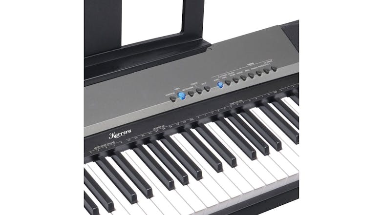 Karrera 88 Keys Electronic Keyboard with Stand - Black