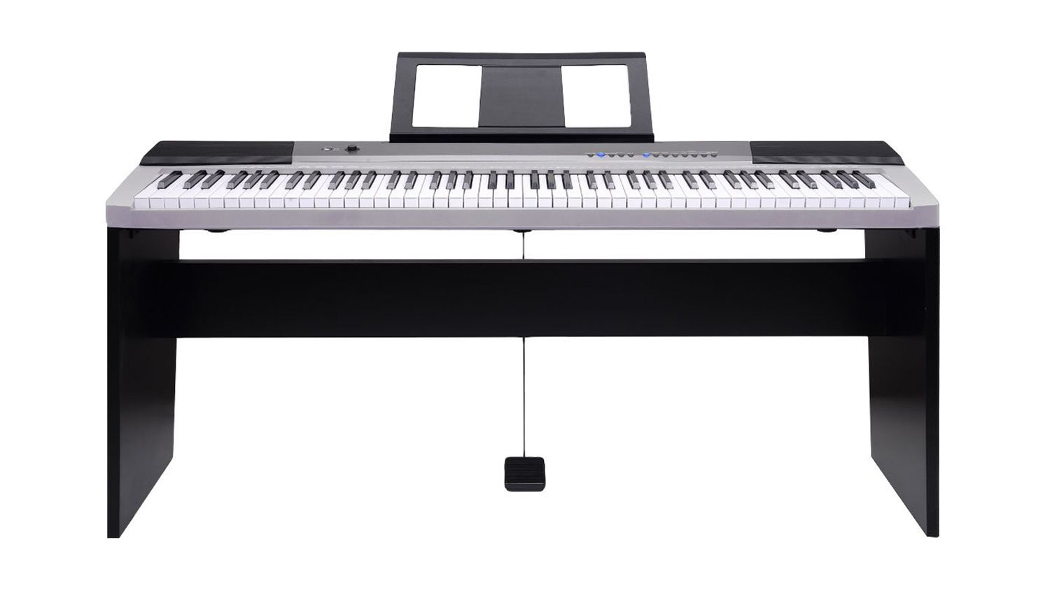 Karrera 88 Keys Electronic Keyboard Piano with Stand - Silver
