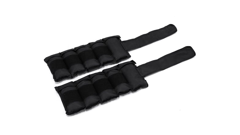 Powertrain 2x 5kg Heavy Duty Adjustable Ankle and Wrist Weights - Black