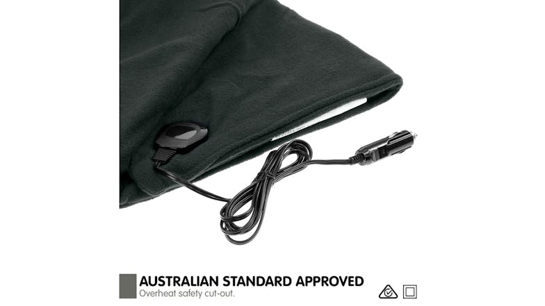 Laura Hill 150x110cm 12v Car Blanket - Black