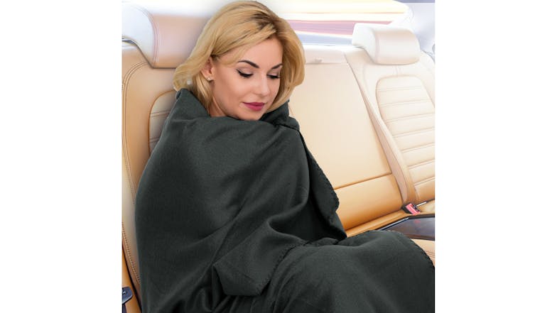 Laura Hill 150x110cm 12v Car Blanket - Black