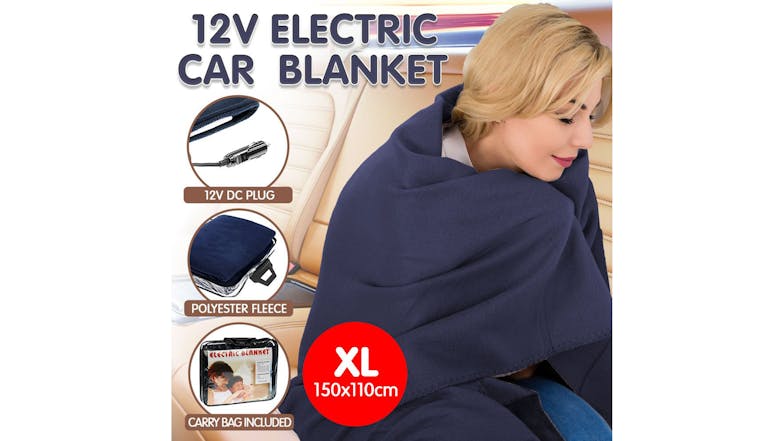 Laura Hill 150x110cm 12v Car Blanket - Blue