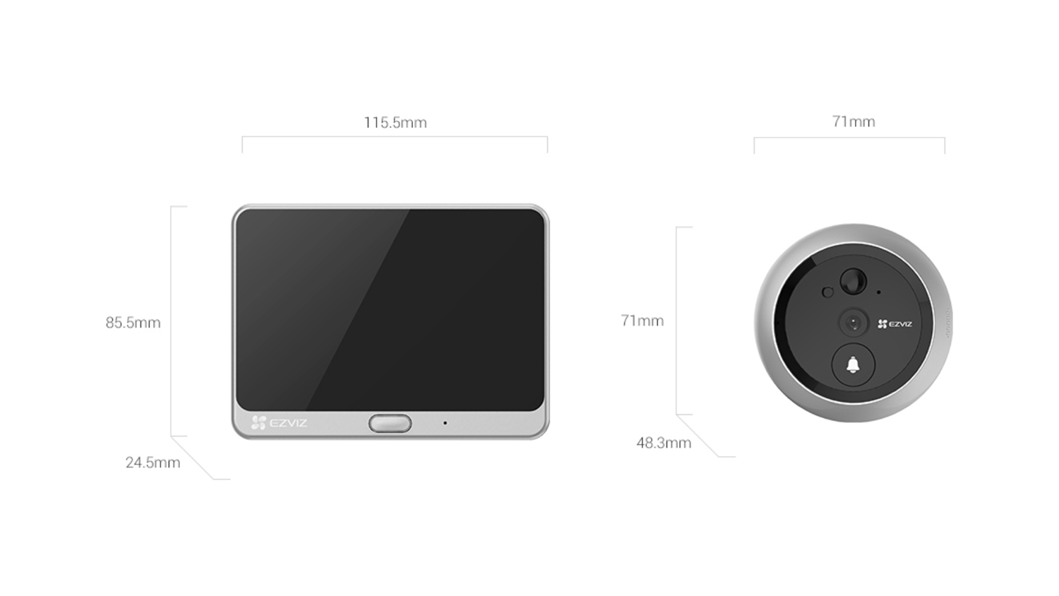 EZVIZ Wireless Peephole Video Doorbell & Door Viewer Security Camera