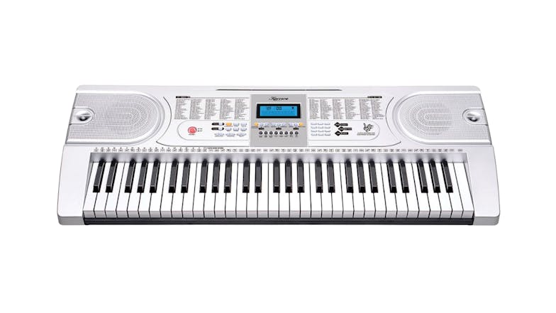 Karrera 61 Keys Electronic Keyboard with Stand - Silver