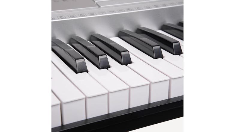 Karrera 61 Keys Electronic Keyboard with Stand - Silver