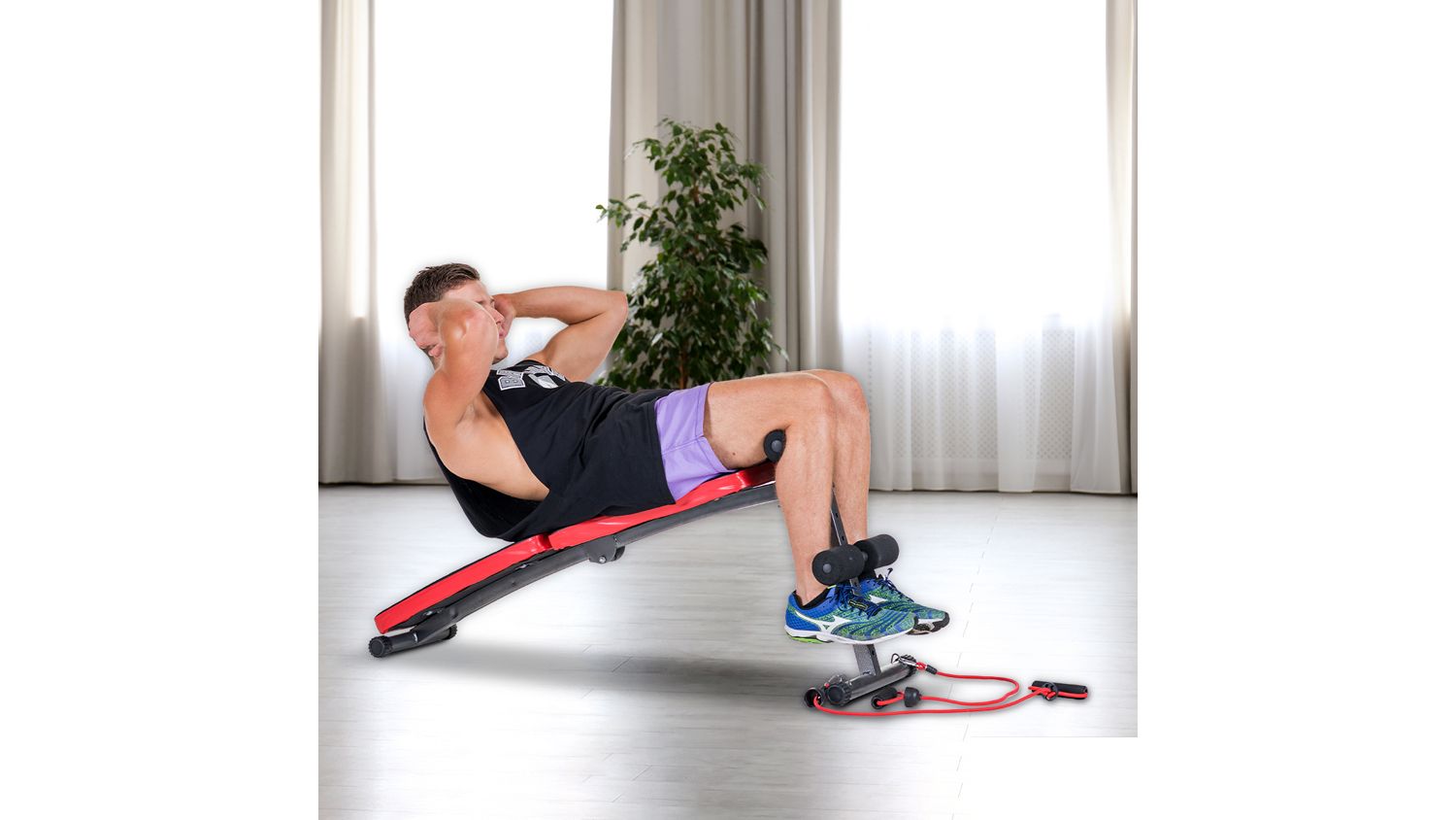 Powertrain Incline SitUp Gym Bench with Bands Harvey Norman New Zealand