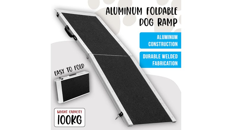 Furtastic 122x38cm Aluminium Foldable Dog Ramp