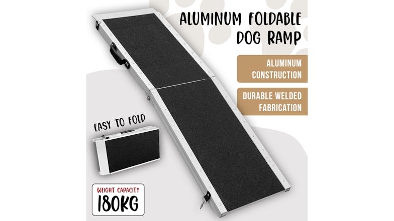 Furtastic 183x38cm Aluminium Foldable Dog Ramp