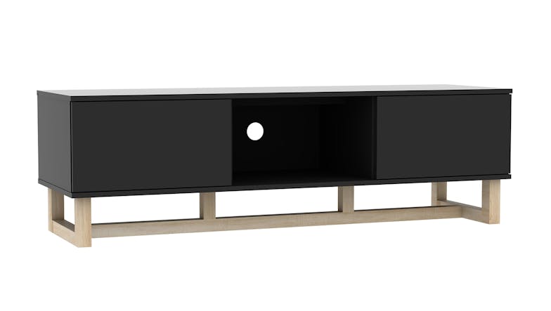 AVS 1500mm Raze Modular TV/AV Cabinet - Black Gloss/Oak Leg