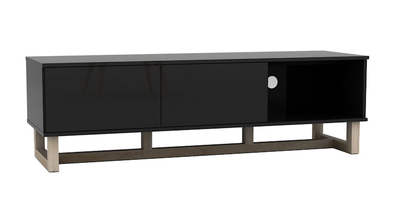 AVS 1500mm Raze Modular TV/AV Cabinet - Black Gloss/Oak Leg