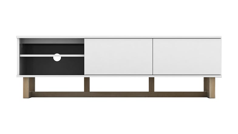 AVS 1500mm Raze Modular TV/AV Cabinet - White Gloss/Oak Leg