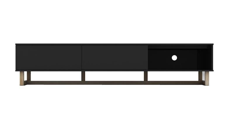 AVS 2100mm Raze Modular TV/AV Cabinet - Black Gloss/Oak Leg