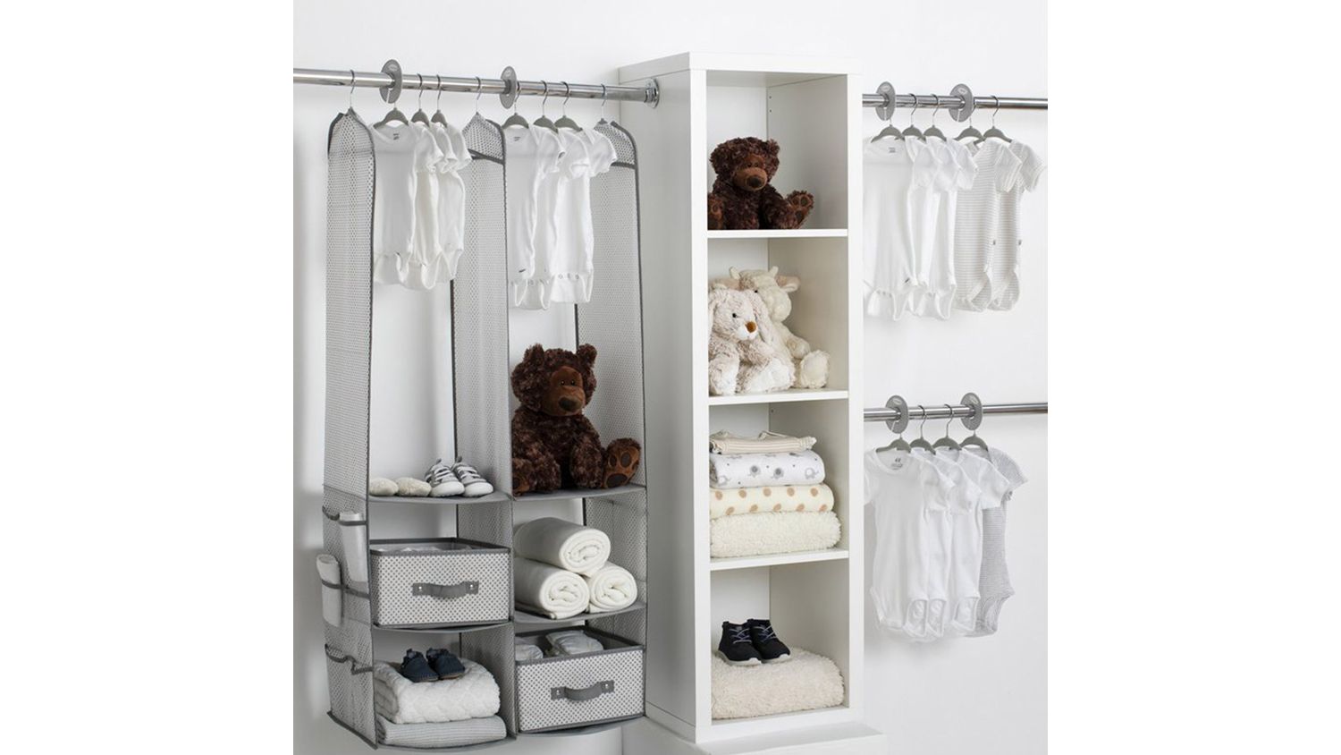 Delta Children 24 Piece Nursery Storage Set Cool Grey Harvey Norman