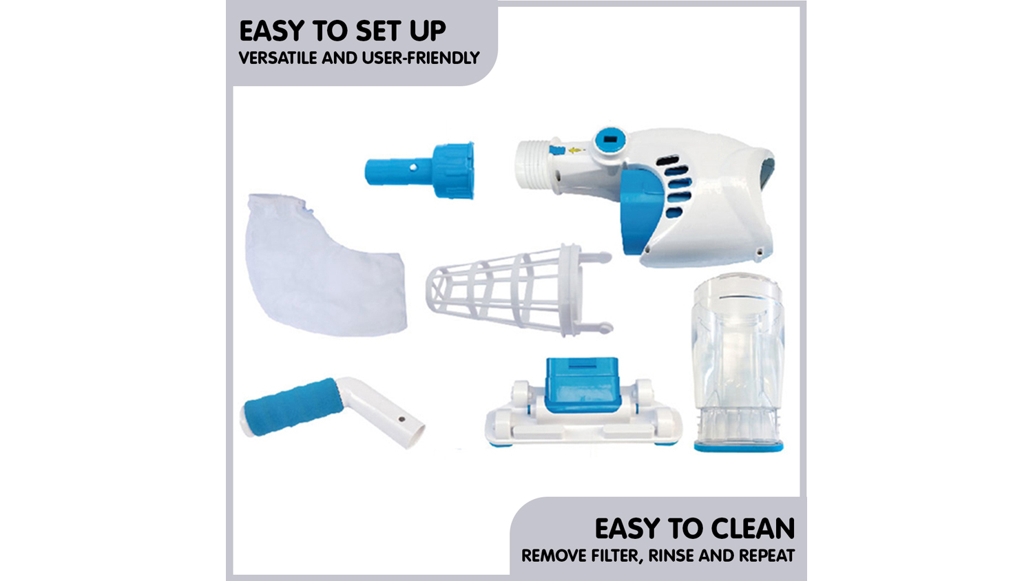 Aqujack Cordless Rechargeable Spa And Pool Vacuum Cleaner Harvey