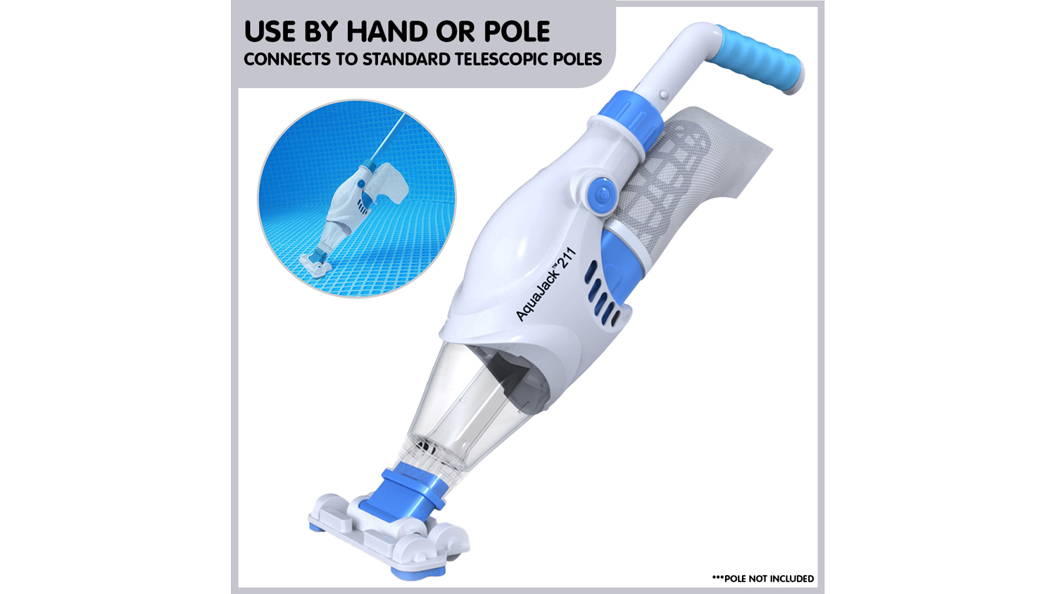 Aqujack Cordless Rechargeable Spa And Pool Vacuum Cleaner Harvey