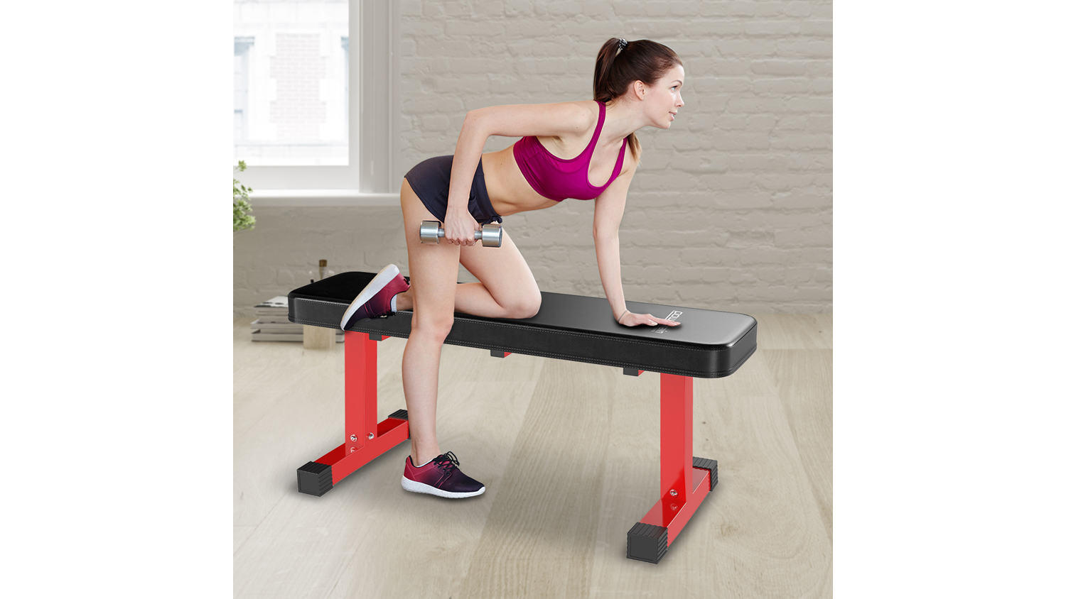 Powertrain Flat Home Exercise Gym Flat Bench Press