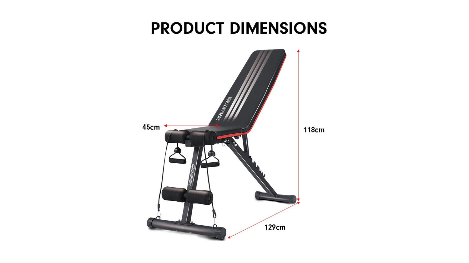Powertrain Incline/Decline Adjustable Exercise Gym Bench Harvey