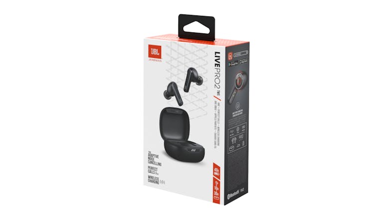 JBL Live Pro 2 Noise Cancelling True Wireless In-Ear Headphones - Black