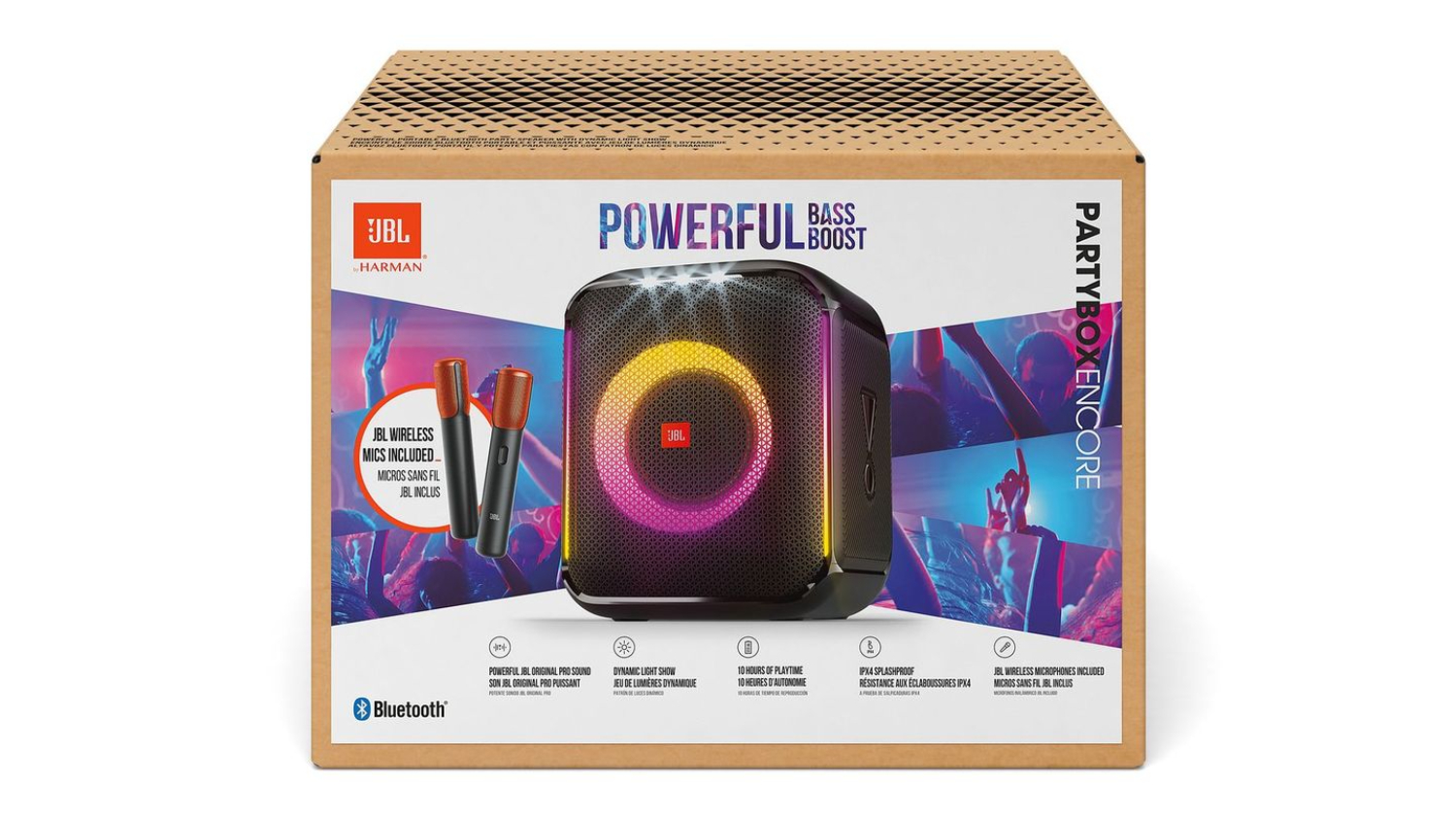 JBL Partybox Encore Compact Portable Bluetooth Speaker with 2