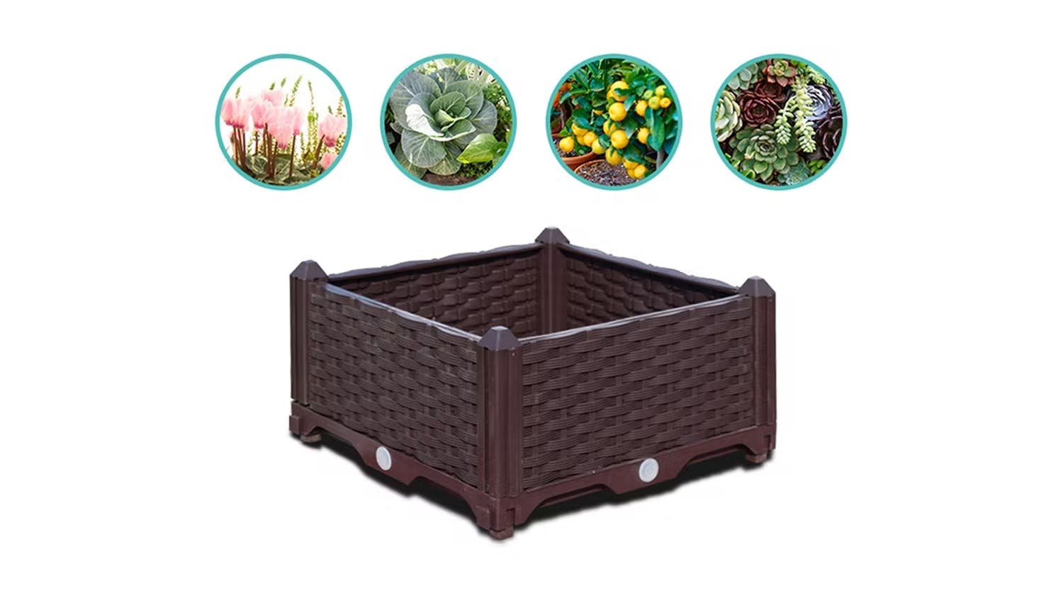 Soga Planter Box with Legs 80 x 36cm - Dark Brown