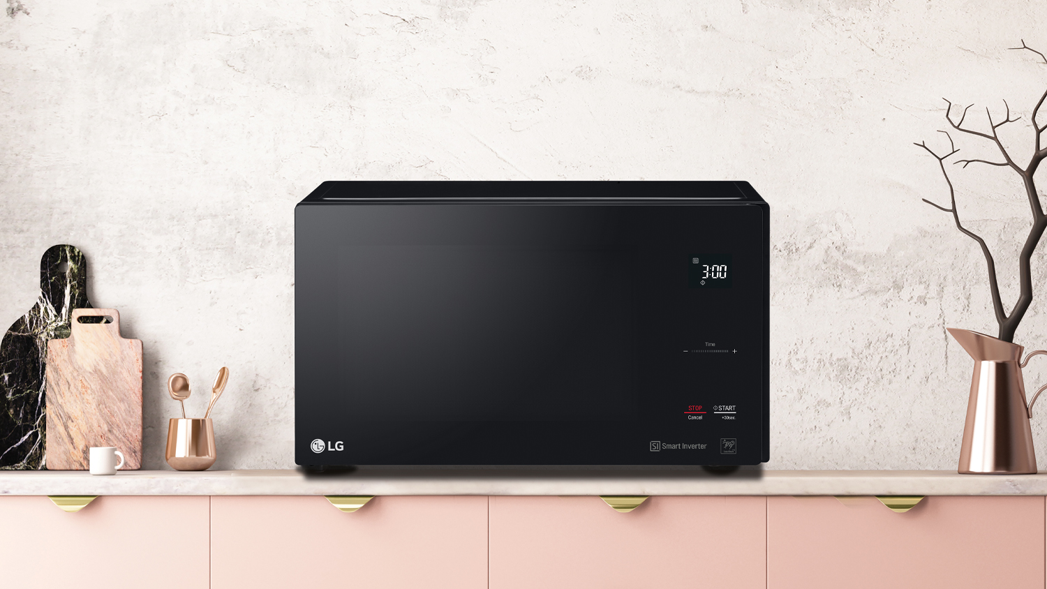 LG NeoChef 42L Smart Inverter 1200W Microwave - Black (MS4296OBS)