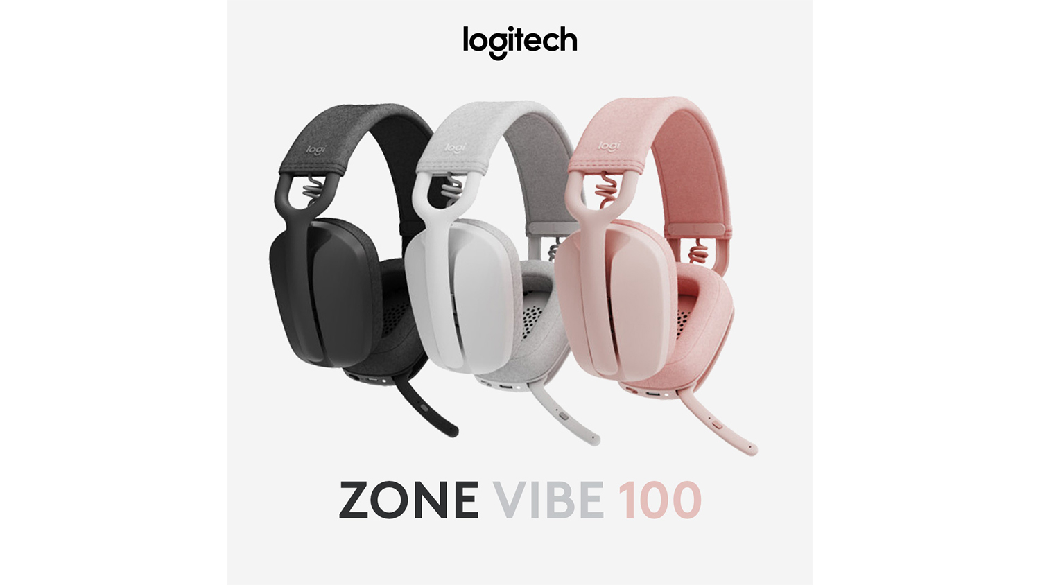 Logitech Zone Vibe 100 Wireless Over-Ear Headset - Rose