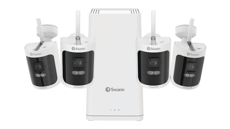 Swann 2K NVW-650 Power Hub with NVR 1TB/4x NVW-600CMB Wireless Wi-Fi Security Camera