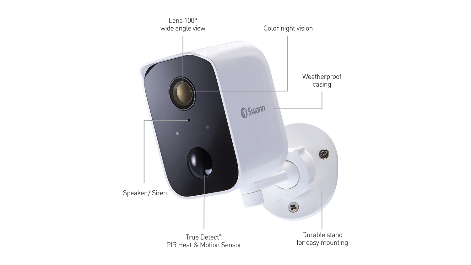 Swann Core 1080p (Outdoor/Indoor) Wi-Fi Security Camera - 1 Pack