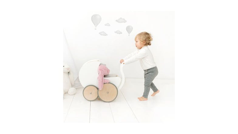 Kinderfeets Pram Walker - White