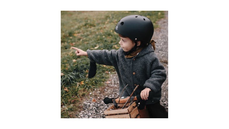 Kinderfeets Toddler Bike Helmet - Matte Black