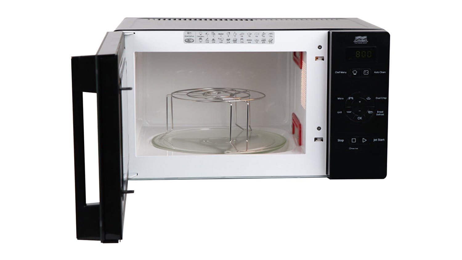 Whirlpool 25L Crisp N' Grill 800W Microwave - Black (MWC25BK)