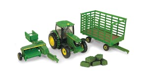 John Deere Toy Tractor with Square Bailer