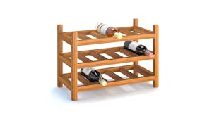 Holger Hardwood 15 Bottle Wine Rack - Teak