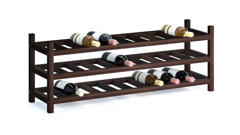 Holger Hardwood 30 Bottle Wine Rack - Espresso