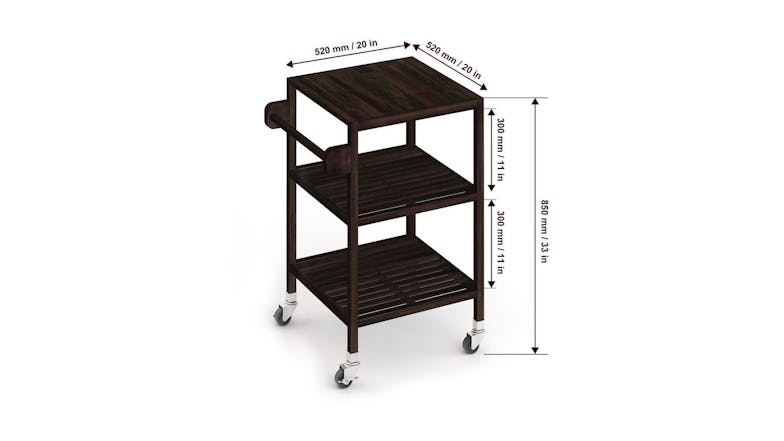 Holger Kitchen Cart 520x520x850 - Teak