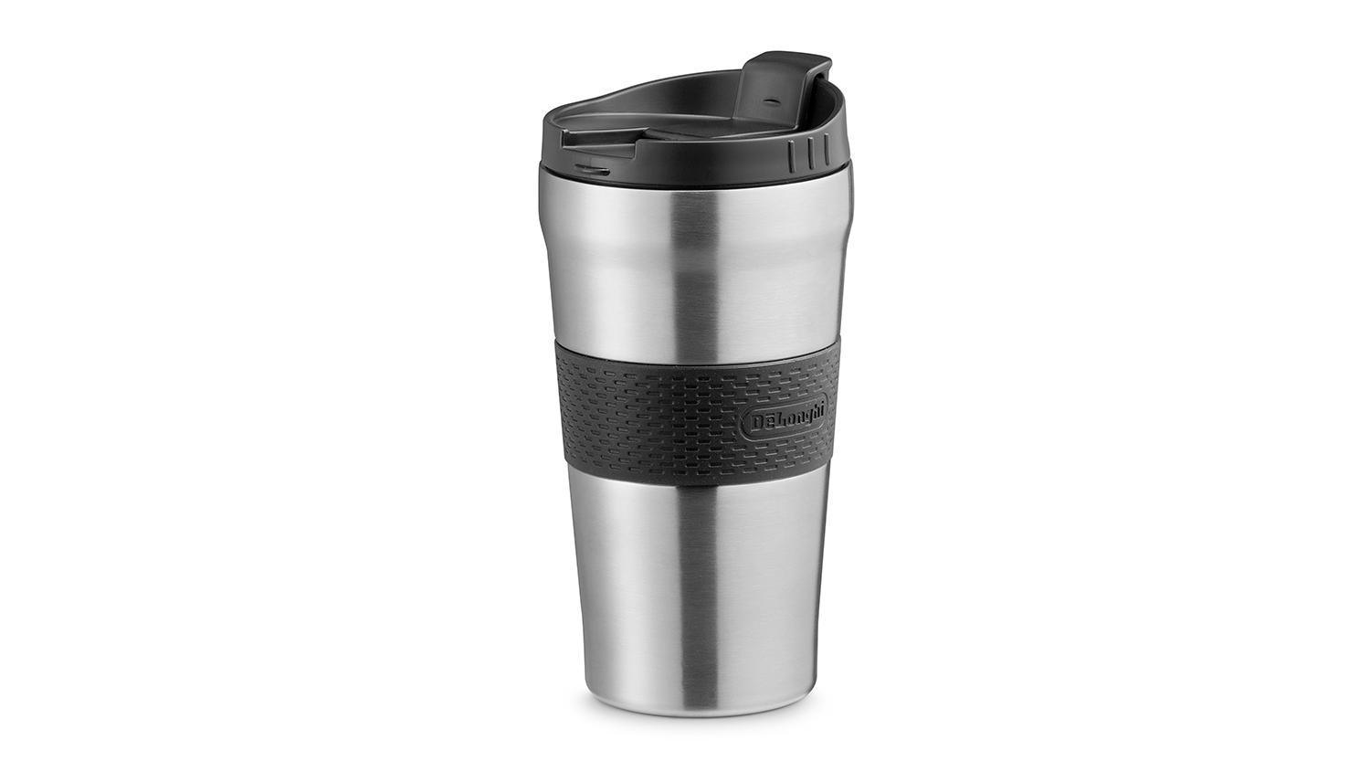 DeLonghi 470ml Travel Mug Stainless Steel Harvey Norman New